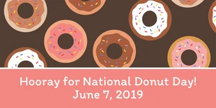 Free  Template: Ein Hoch auf den Nationalen Donut-Tag Twitter-Post