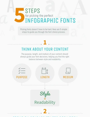 Free  Template: Auswahl von Schriftarten für Infografiken