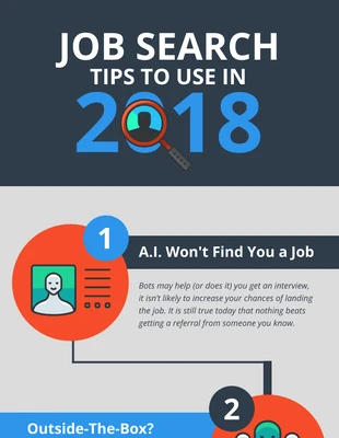 business  Template: Infografik mit Tipps zur Jobsuche