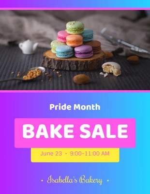 Free  Template: Folheto do evento Pride Bake Sale