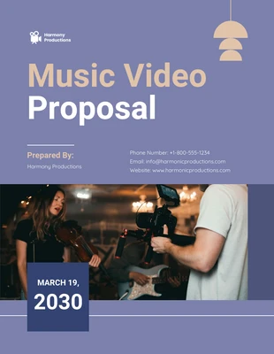 premium  Template: Music Video Proposal