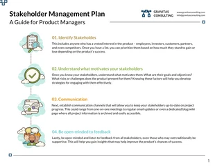 Free  Template: Stakeholder Management Plan Template