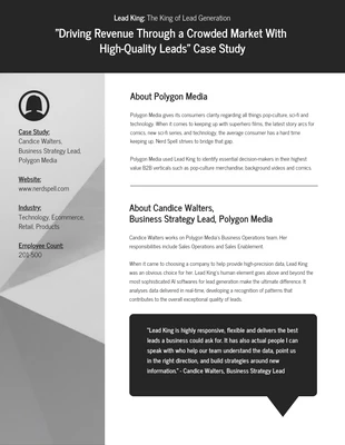 Gray Lead Generation Business Case Study