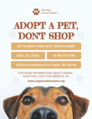 Free  Template: Light Grey Minimalist Photo Cute Adopt Pet Poster