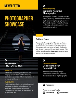 premium  Template: Photographer Showcase Newsletter