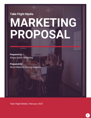 Free  Template: Professioneller Marketing-Vorschlag