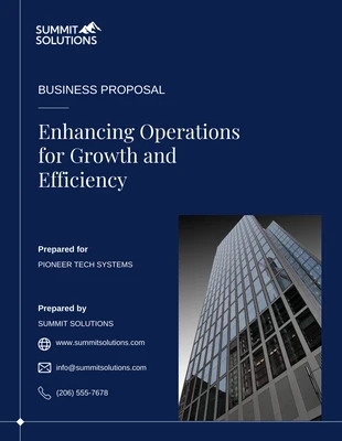 business  Template: Proposition de croissance et d'efficacité commerciale