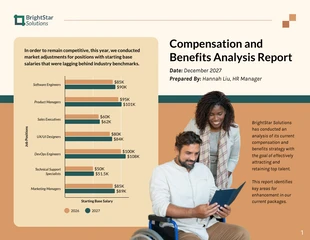 Free interactive Template: Compensation and Benefits Analysis HR Report