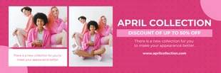 Free  Template: لافتة مجموعة أزياء Pink Modern Playful