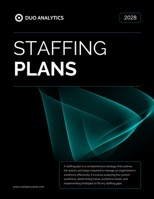Free  Template: Black and Green Simple Staffing Plans