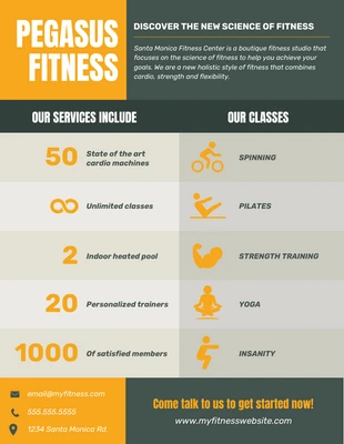 Free  Template: Fitness Center Informational Business Flyer