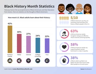 business  Template: Infografía estadística del mes de la historia afroamericana