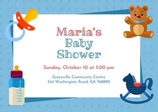 business  Template: Invito per baby shower giocattolo