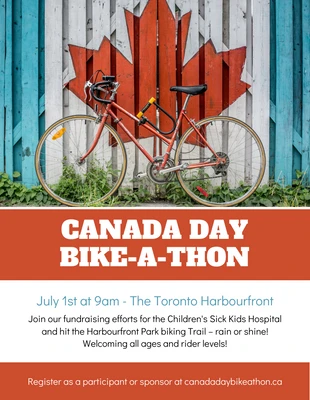 Free  Template: Canada Day Outdoor Activity Event Flyer