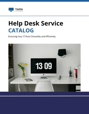 Free  Template: Modello di catalogo dei servizi di help desk