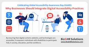 business and accessible Template: Integration of Digital Accessibility For Businesses LinkedIn Post