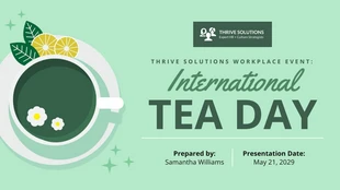 Introduction of International Tea Day Presentation - page 1