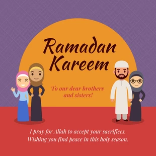Free  Template: Post ilustrativo del Ramadán en Instagram