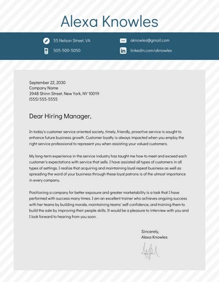 Simple Cover Letter