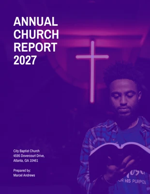 premium  Template: Relatório anual da Vibrant Community Church