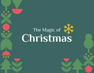 Free  Template: Verde y rojo La magia de la Navidad Presentación