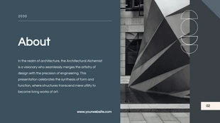 Dark Blue Architect Simple Modern Presentation - Página 2