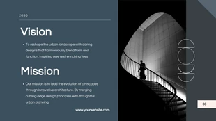 Dark Blue Architect Simple Modern Presentation - Página 3