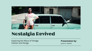 premium  Template: Presentación Vintage revitalizada con nostalgia de Tosca verde