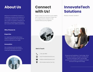 Free  Template: Navy And Gray Simple Modern Company Brochure