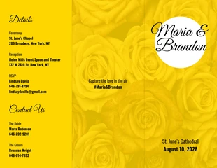 business  Template: Yellow Wedding Tri Fold Brochure