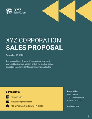 business  Template: اقتراح المبيعات