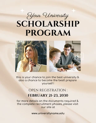 Free  Template: Flyer des Brown Modern Scholarship Program
