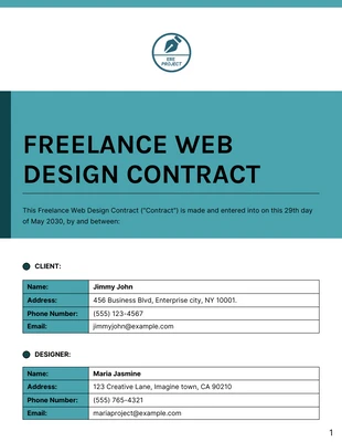 Free  Template: Freelance Web Design Contract Template