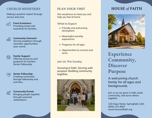 Free Template: Church Trifold Brochure