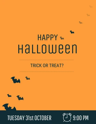 Free  Template: Trick or Treat Poster
