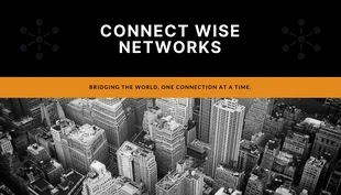 Free  Template: Schwarze und gelbe einfache Foto-Connect-Wise-Networking-Visitenkarte