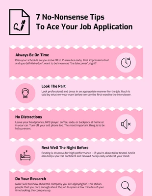 Free  Template: Pink Application Infographic Template