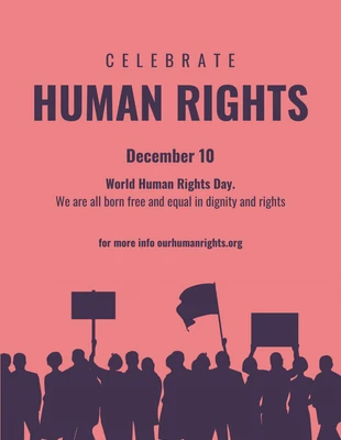 Free  Template: Silhouette Human Rights Posters