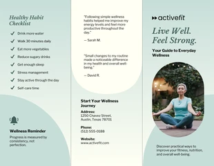 business Template: Plantilla de folleto de estilo de vida saludable