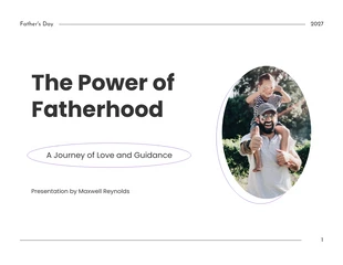 Free  Template: Präsentation zum Vatertag in weißer minimalistischer Linie