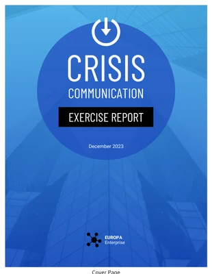 Free and accessible Template: Crisis Communication Exercise Report