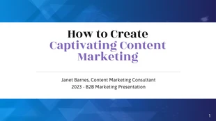 premium  Template: Gradient Content Marketing Presentation