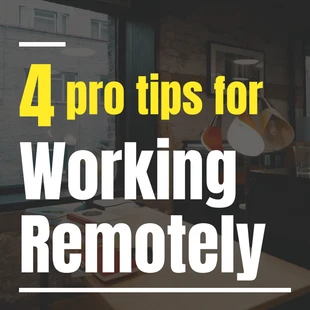 Free  Template: Work Remote Pro Tips Instagram Carousel Post Slides