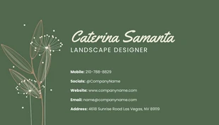 Green Elegant Aesthetic Landscaping Business Cards - Pagina 2