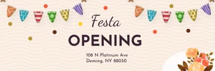 Free  Template: Grand Opening Banner simple Chocolate