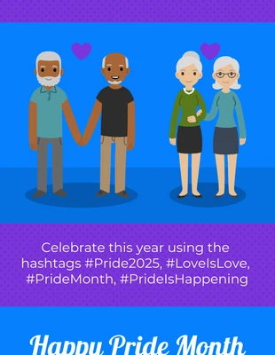 Free  Template: Happy Pride Month Pinterest Post