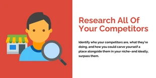 Free  Template: Red Competitor Research Twitter Post