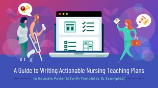 premium  Template: Planos de ensino de enfermagem para educação de pacientes Cabeçalho do blog