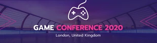 business  Template: Banner do YouTube da conferência de jogos