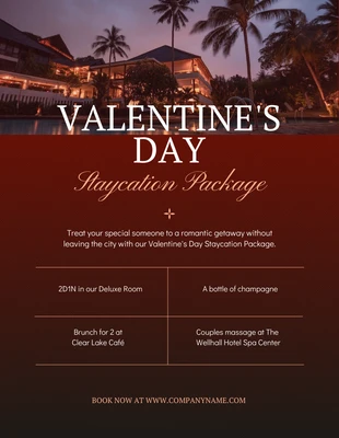 Free  Template: Red Maroon Valentine Promo Package Poster